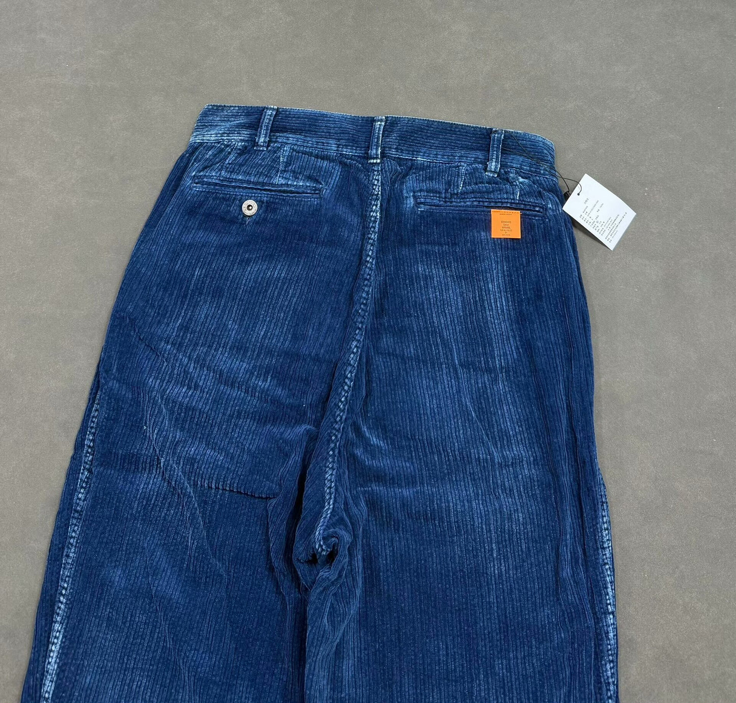 madness kendogi corduroy pants blue dyed