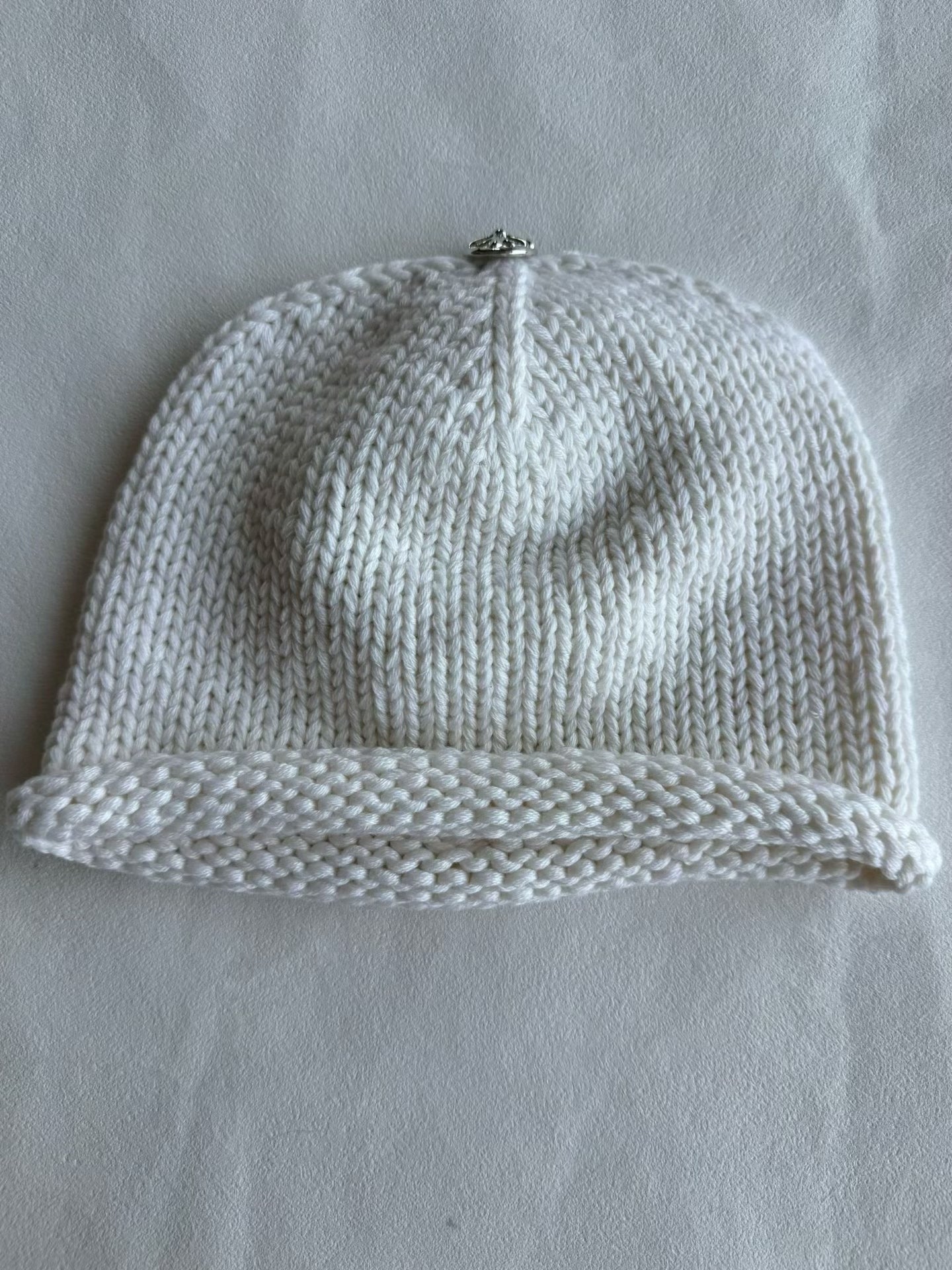 Chromehearts  White Pearl Cross Cashmere Beanie