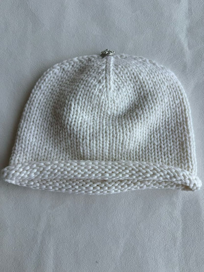 Chromehearts  White Pearl Cross Cashmere Beanie
