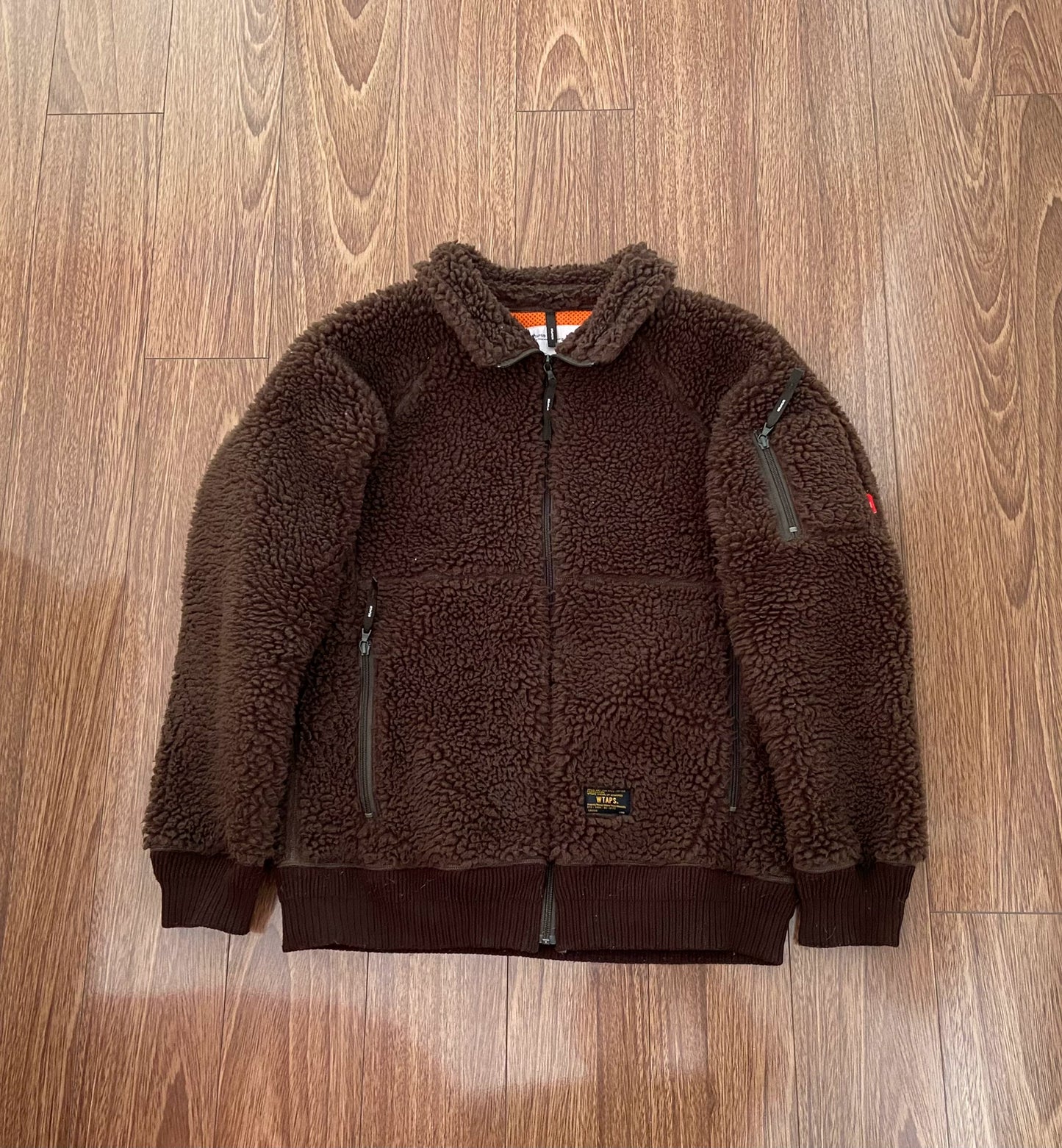 WTAPS Polar Jacket in Brown Fleece