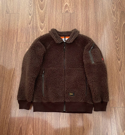 WTAPS Polar Jacket in Brown Fleece