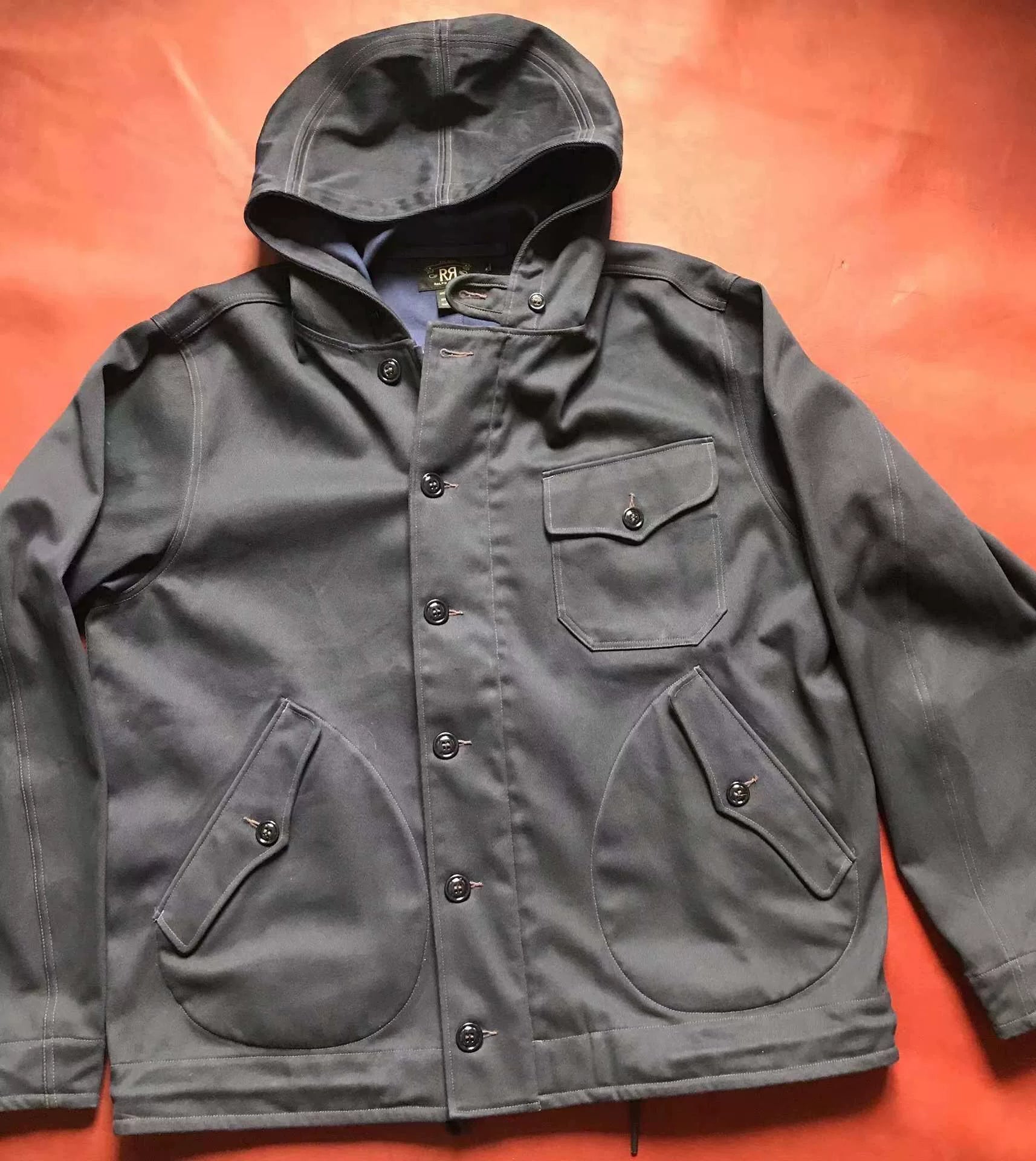 vintage rrl xl hooded deck jacket
