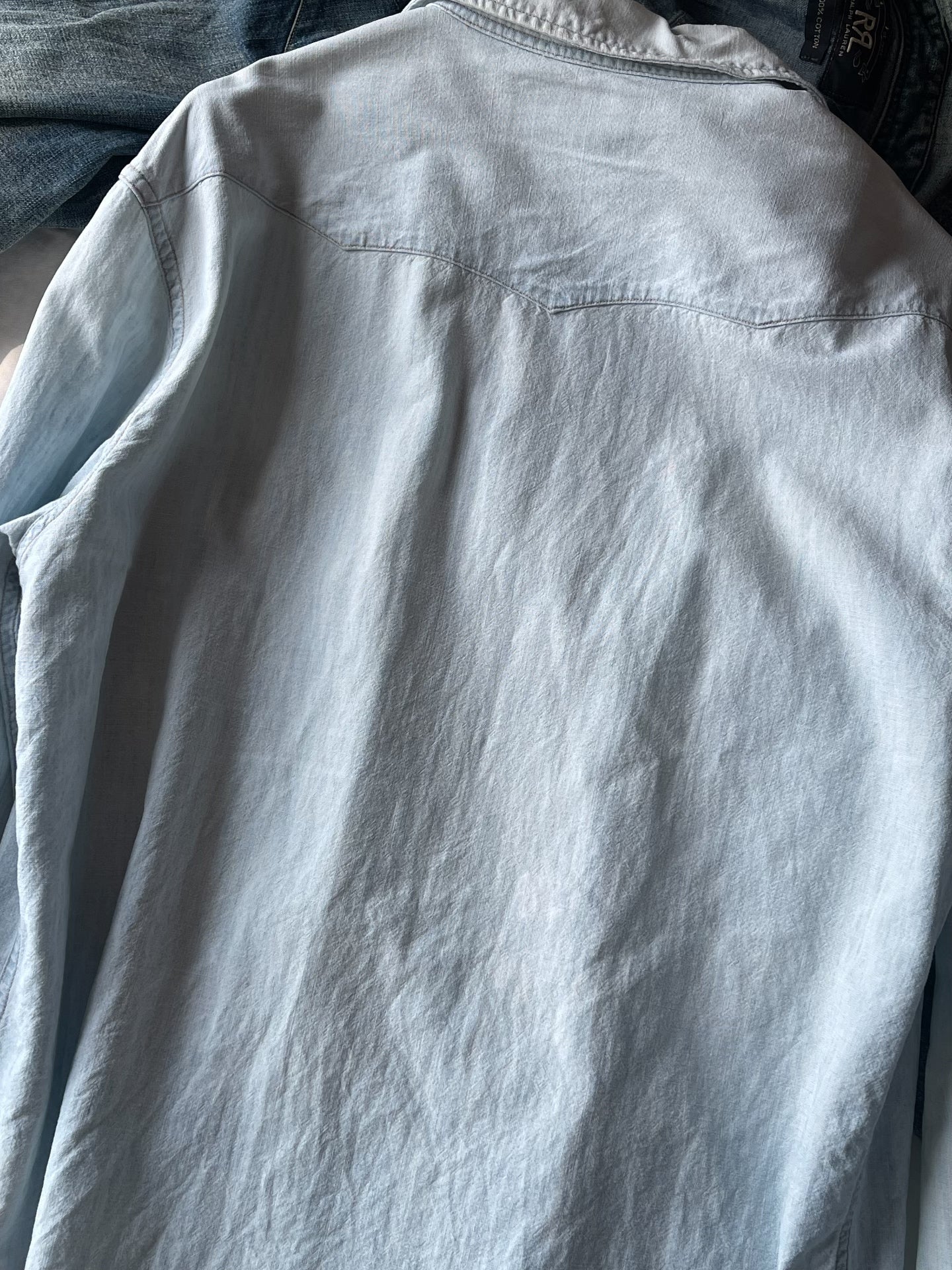 RRL Washed Blue Shirt