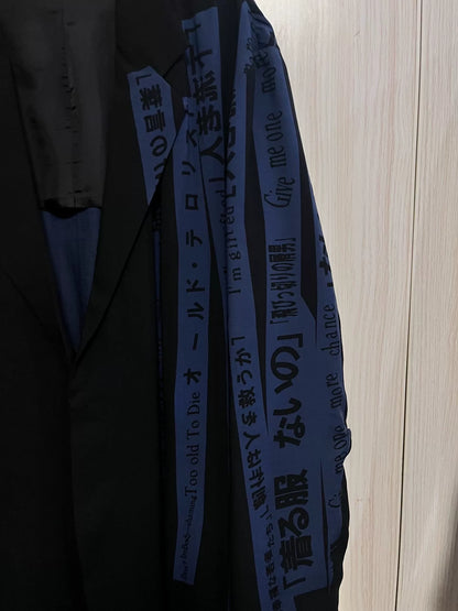 Yohji Yamamoto 18SS Blue Characters