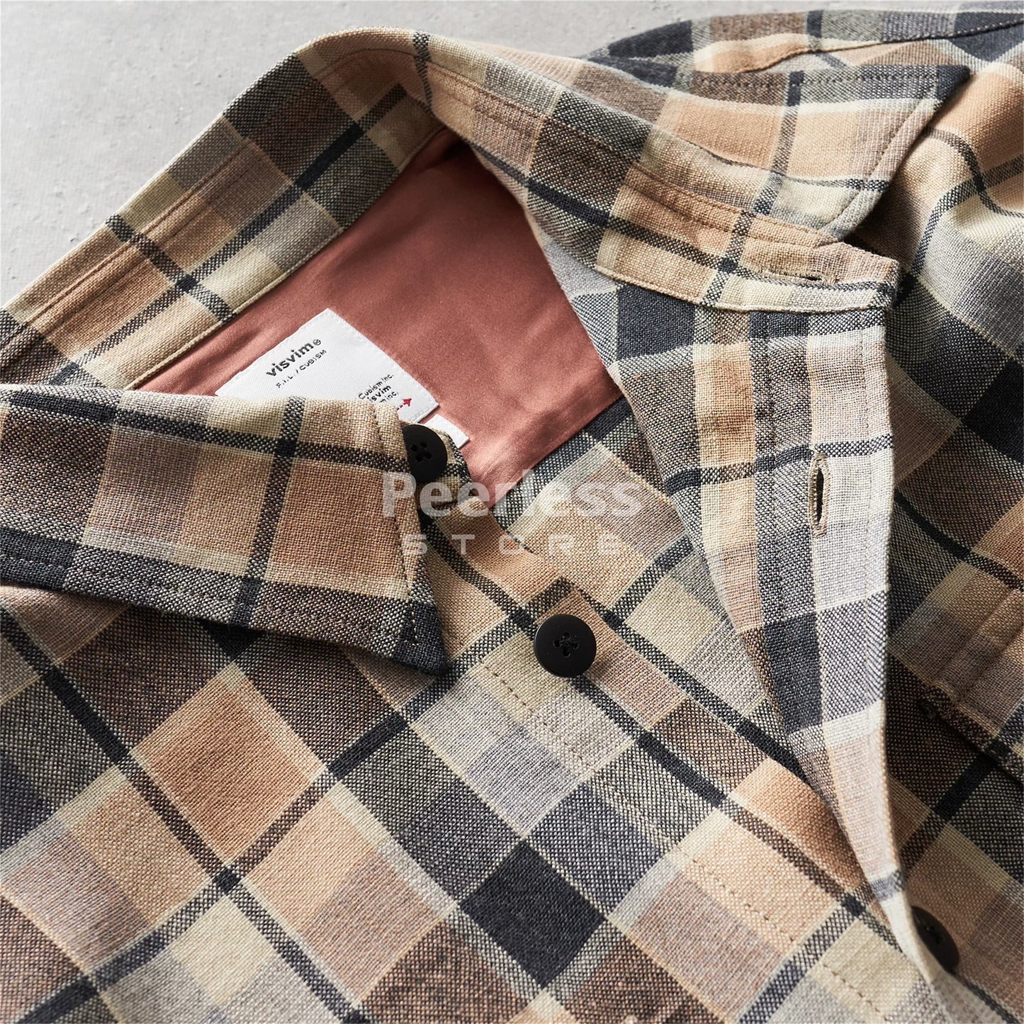 VISVIM Lumber Check Wool-Linen Shirt