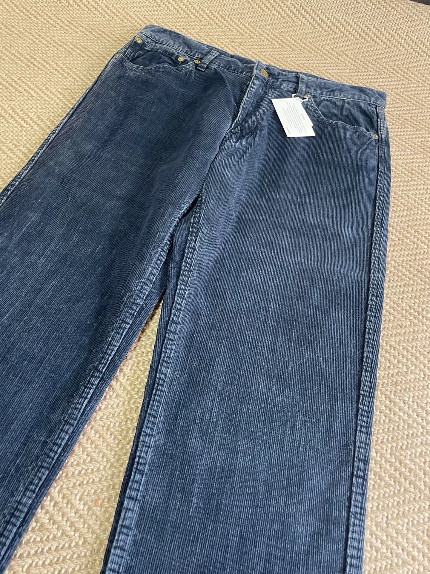 VISVIM FULXUS KANO Indigo Washed Corduroy Pants