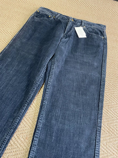 VISVIM FULXUS KANO Indigo Washed Corduroy Pants