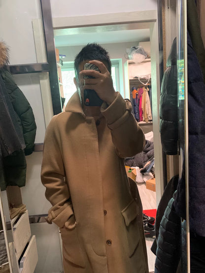 wool coat with belt for autumn winter