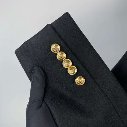 Saint Laurent Black Wool/Silk Blazer