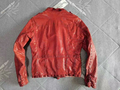 Giorgio Brato Dark Red Vintage Leather Jacket