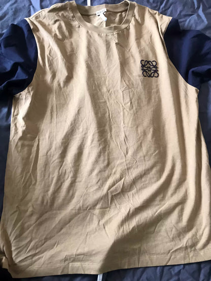 LOEWE Short Sleeve T-Shirt with Design Sleeves