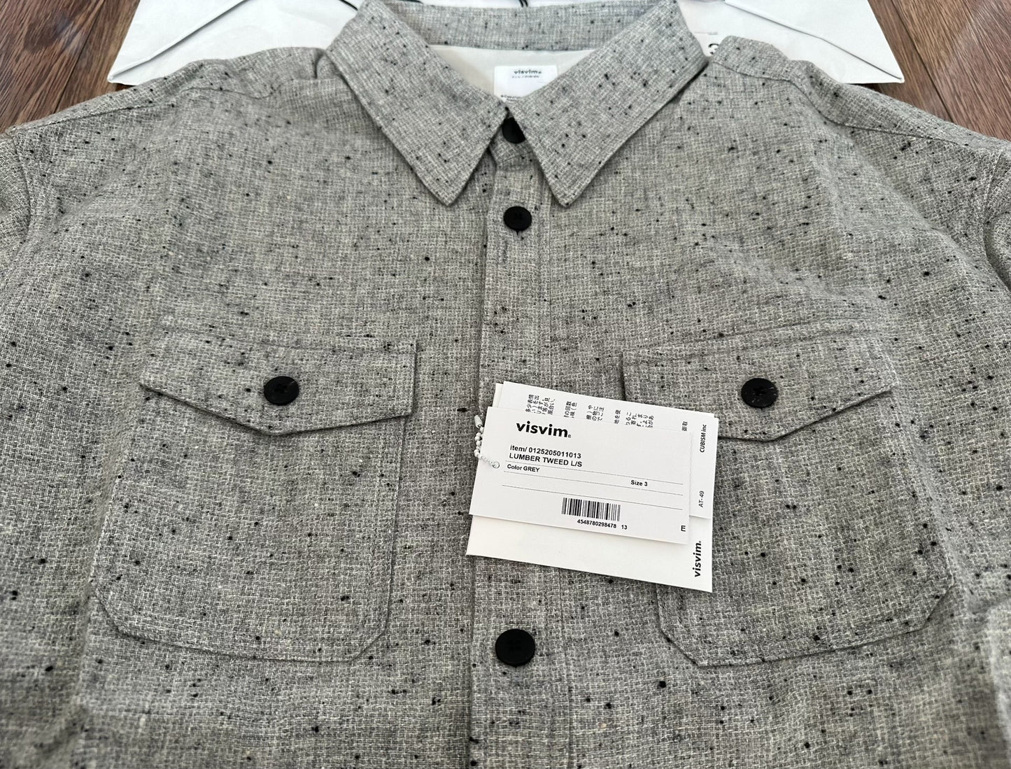 visvim lumber tweed long sleeve shirt