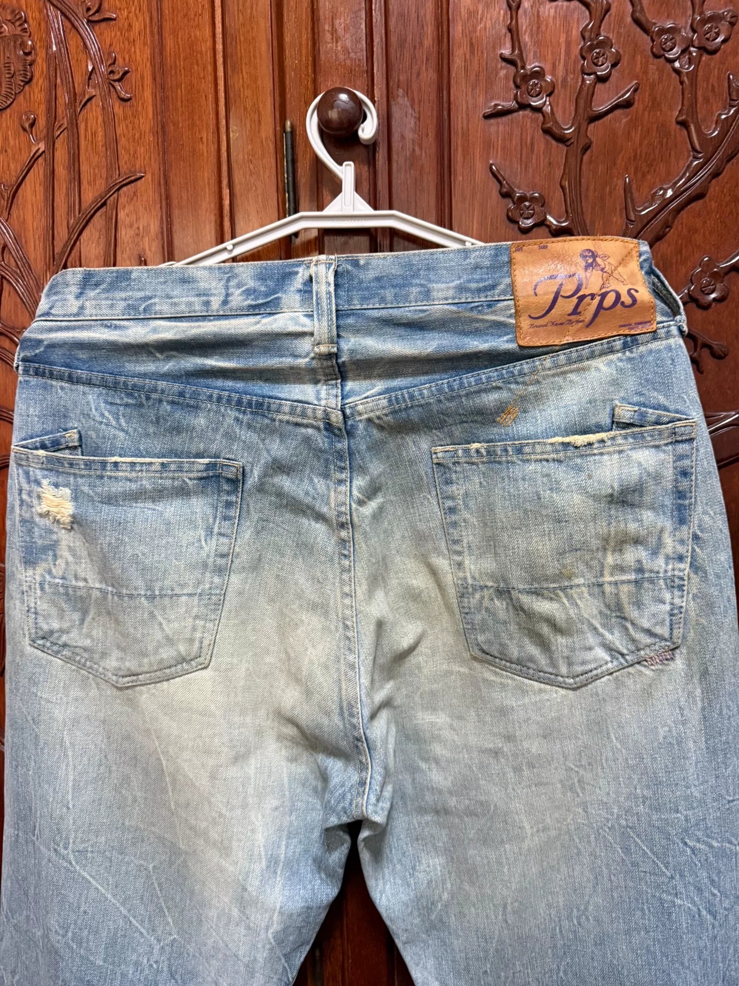 PRPS Men's Straight Wide-Leg Jeans