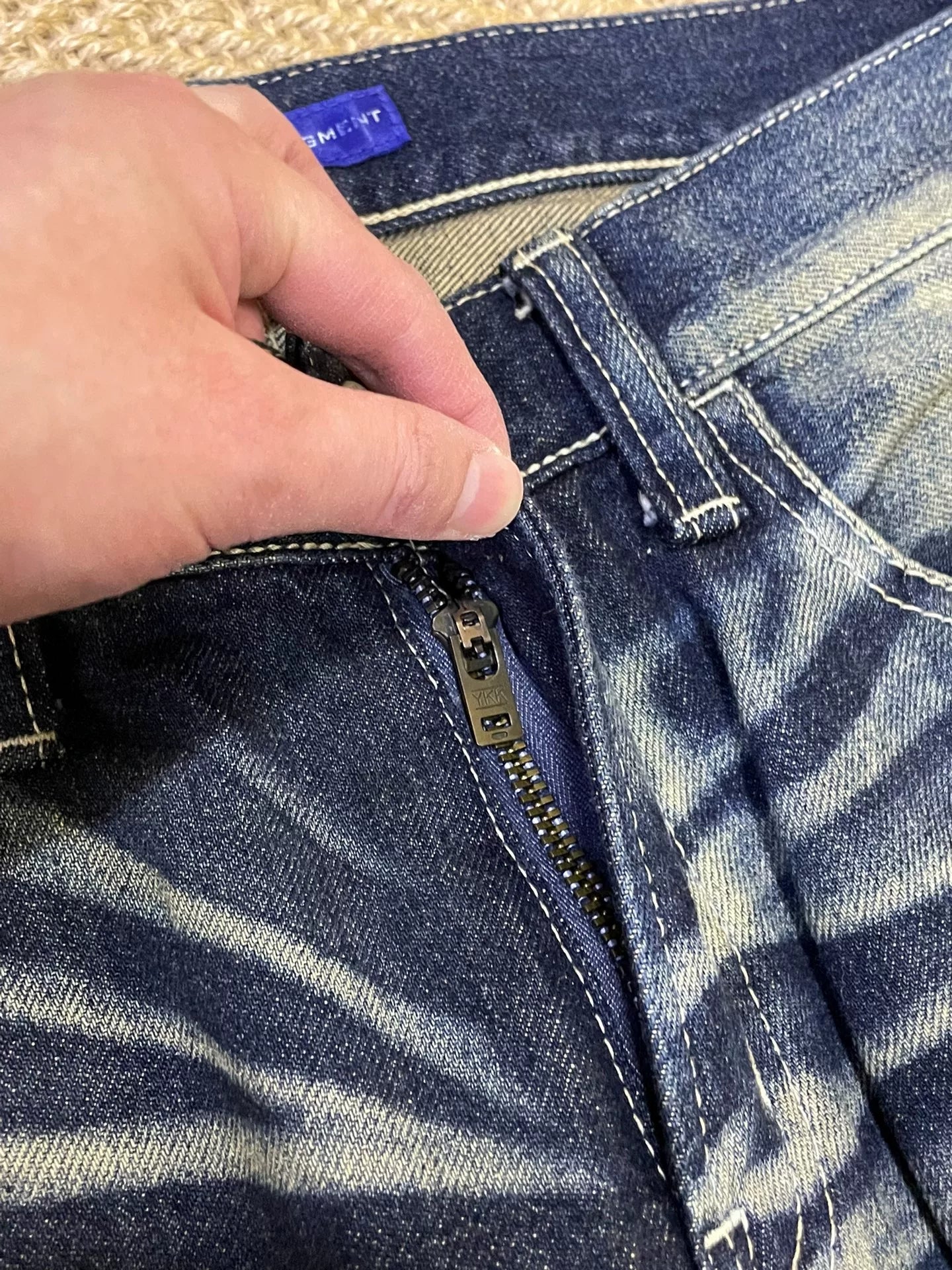 vanquish fragment vintage wash denim jeans