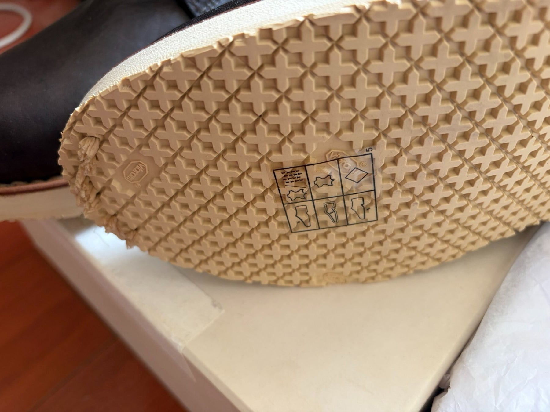 visvim 7 hole 73-folk brown m9.5