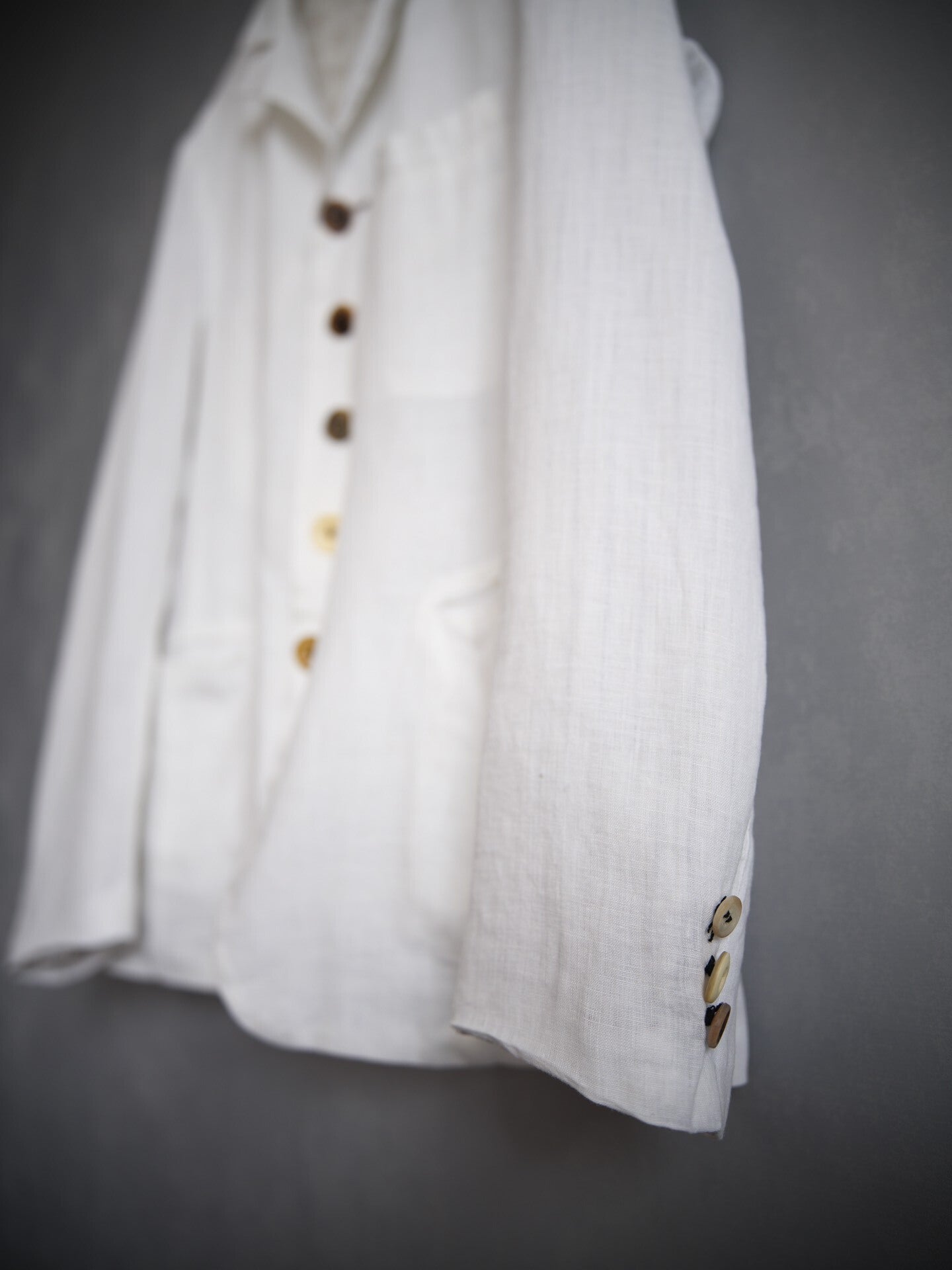 Geoffrey B. Small Antique Button Linen Suit