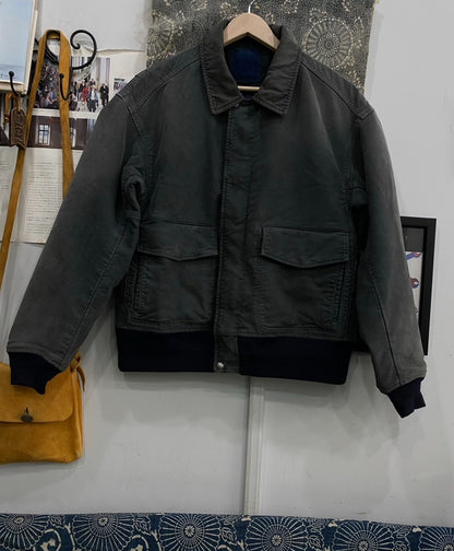 visvim airman-2 jacket in navy blue