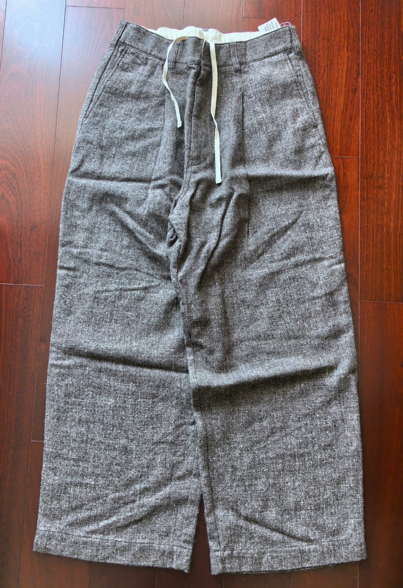 nanamica wool linen blend textured pants