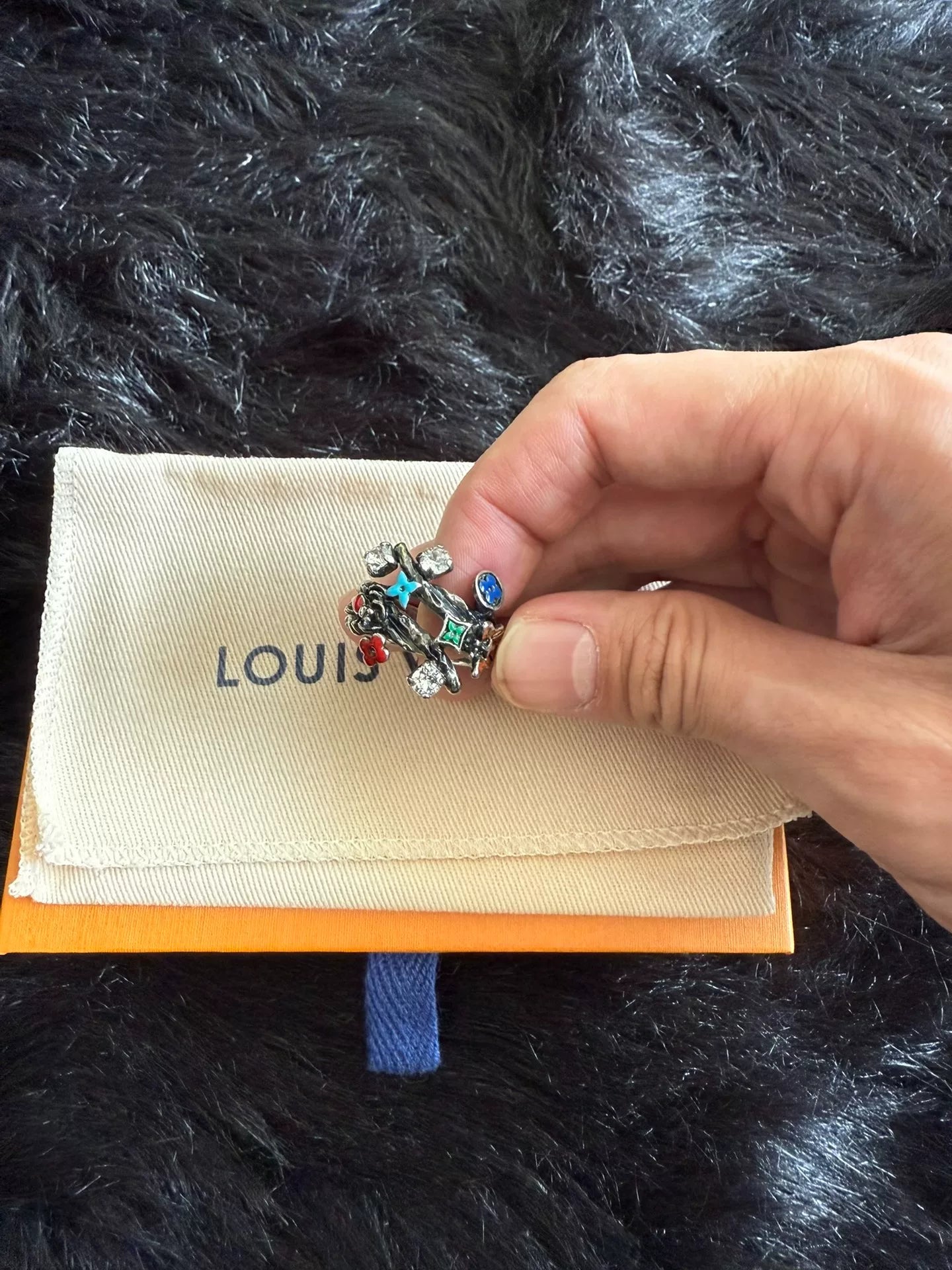 Louis Vuitton Floral Men's Ring Size L