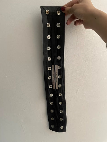 rick owens strobe leather collar necklace
