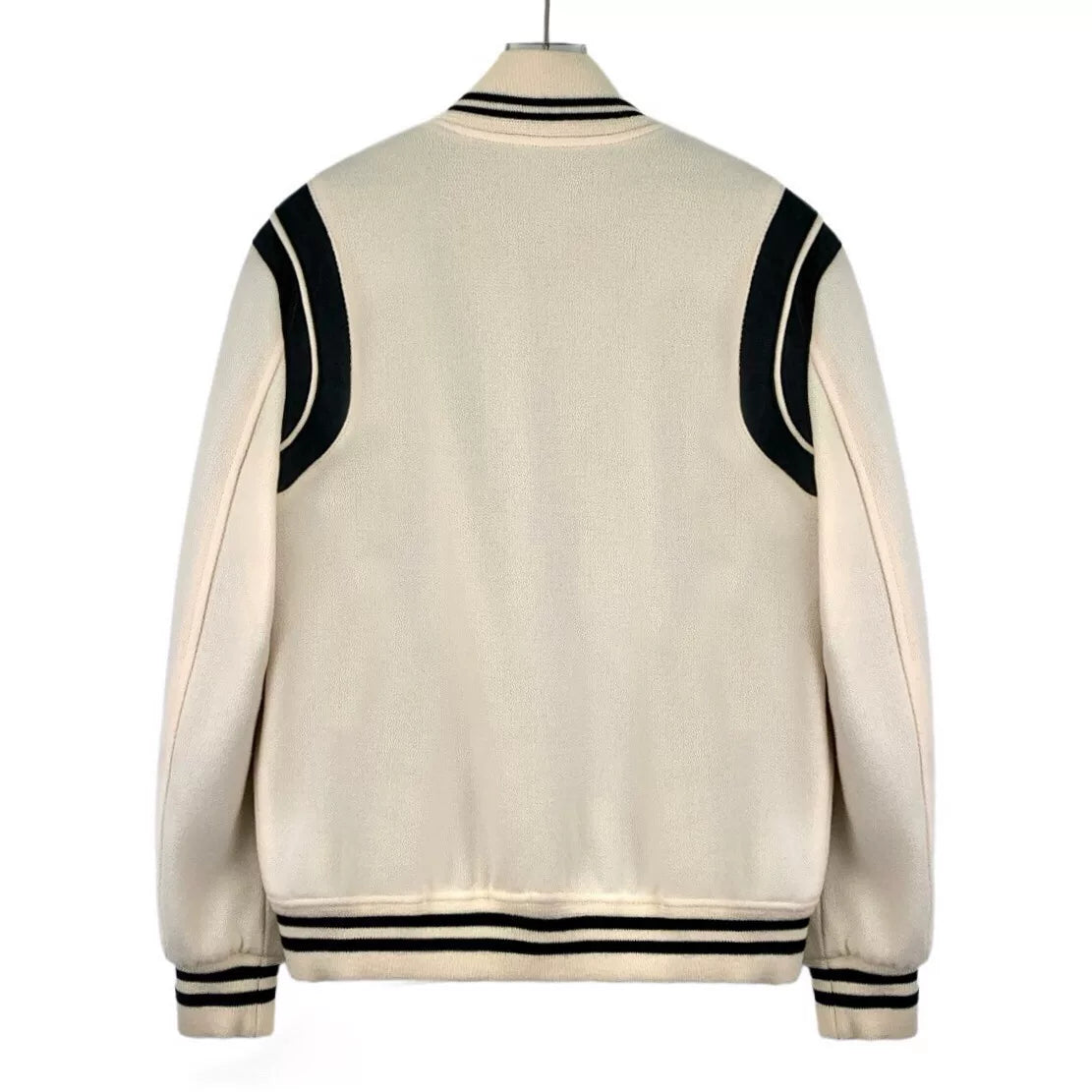 Yves Saint Laurent Cream Baseball Jacket