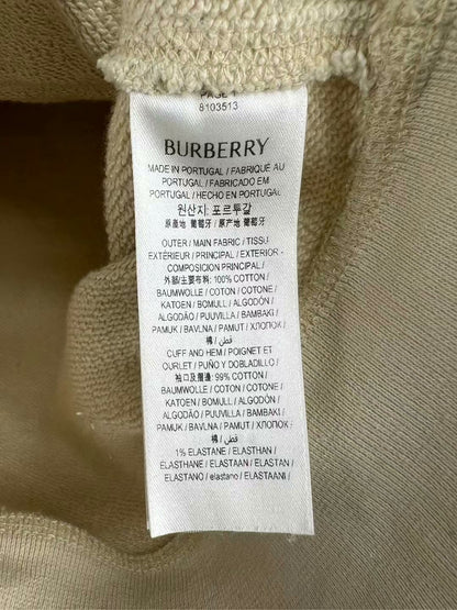 burberry plaid hoodie with logo patch