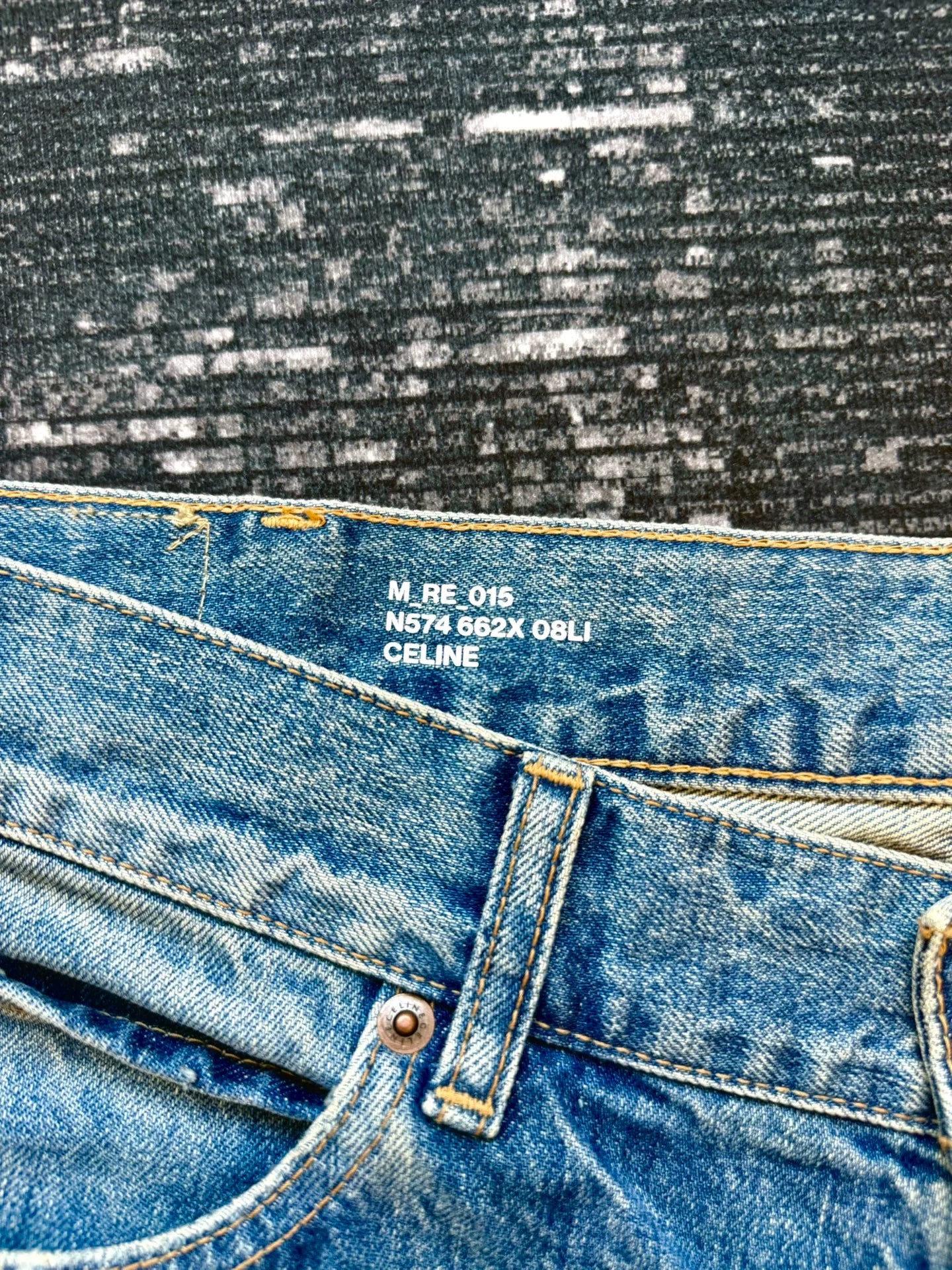 celine blue washed straight leg jeans