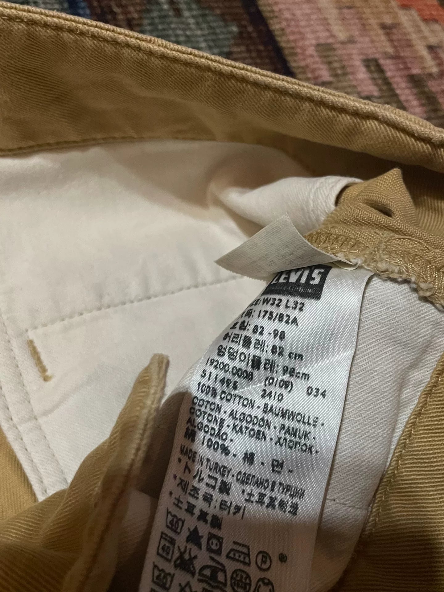 LVC Levi's Khaki Splatter Cargo Pants