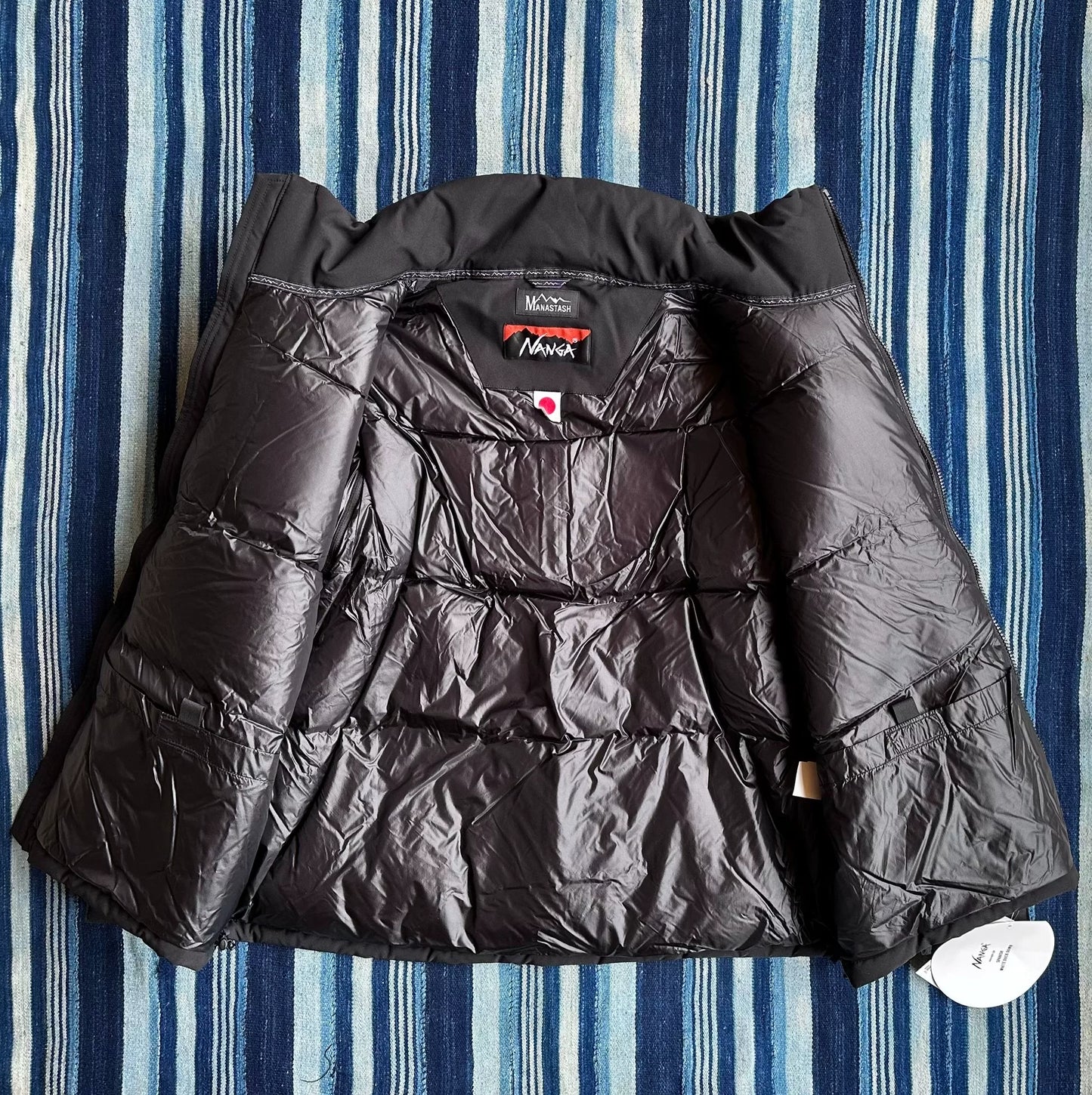 nanga x manastash down jacket with removable vest