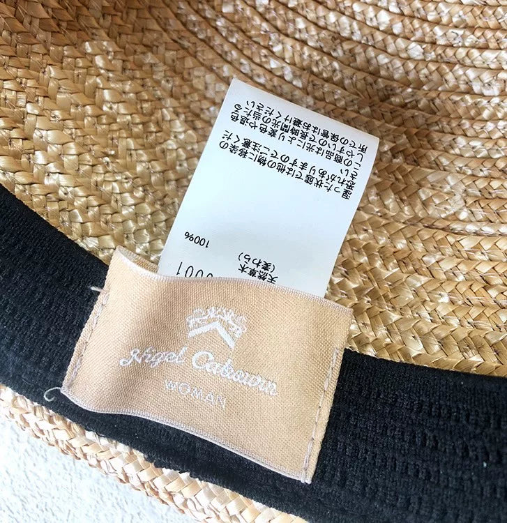 Nigel Cabourn Patchwork Badge Straw Hat