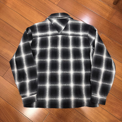 Represent White Black Print Shirt Jacket