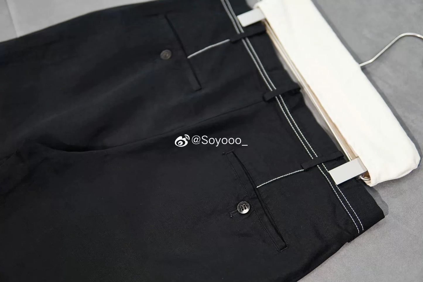 Yohji Yamamoto Pour Homme S/S 2005 Topstitch Cupro Pants