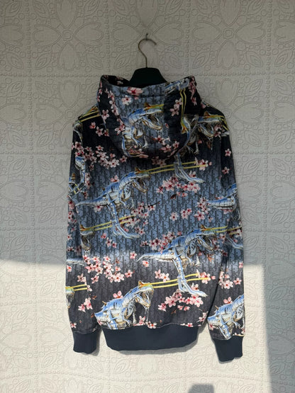dior x sorayama dinosaur printed hoodie
