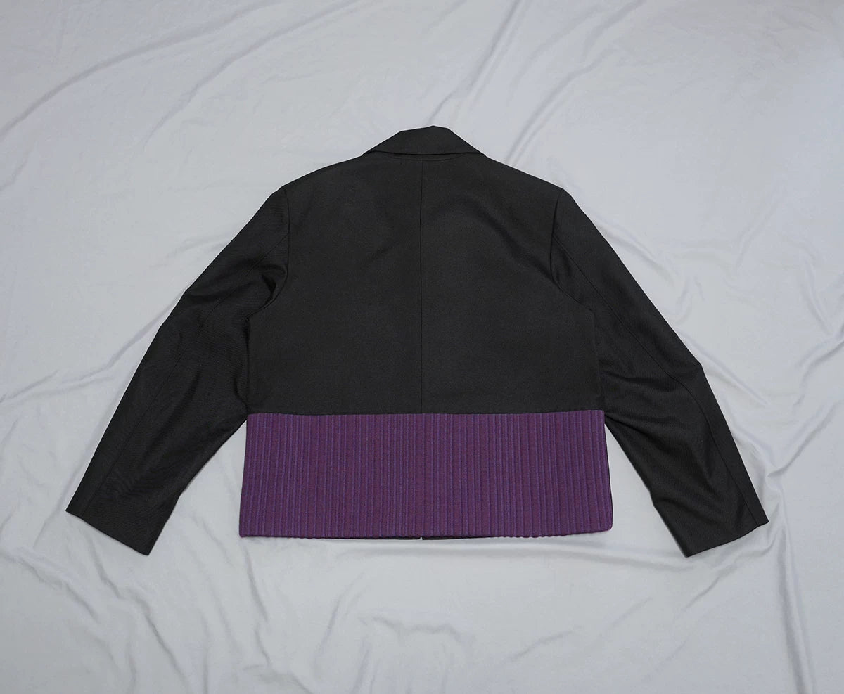 namacheko tailored biker jacket in black