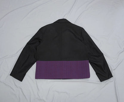 namacheko tailored biker jacket in black