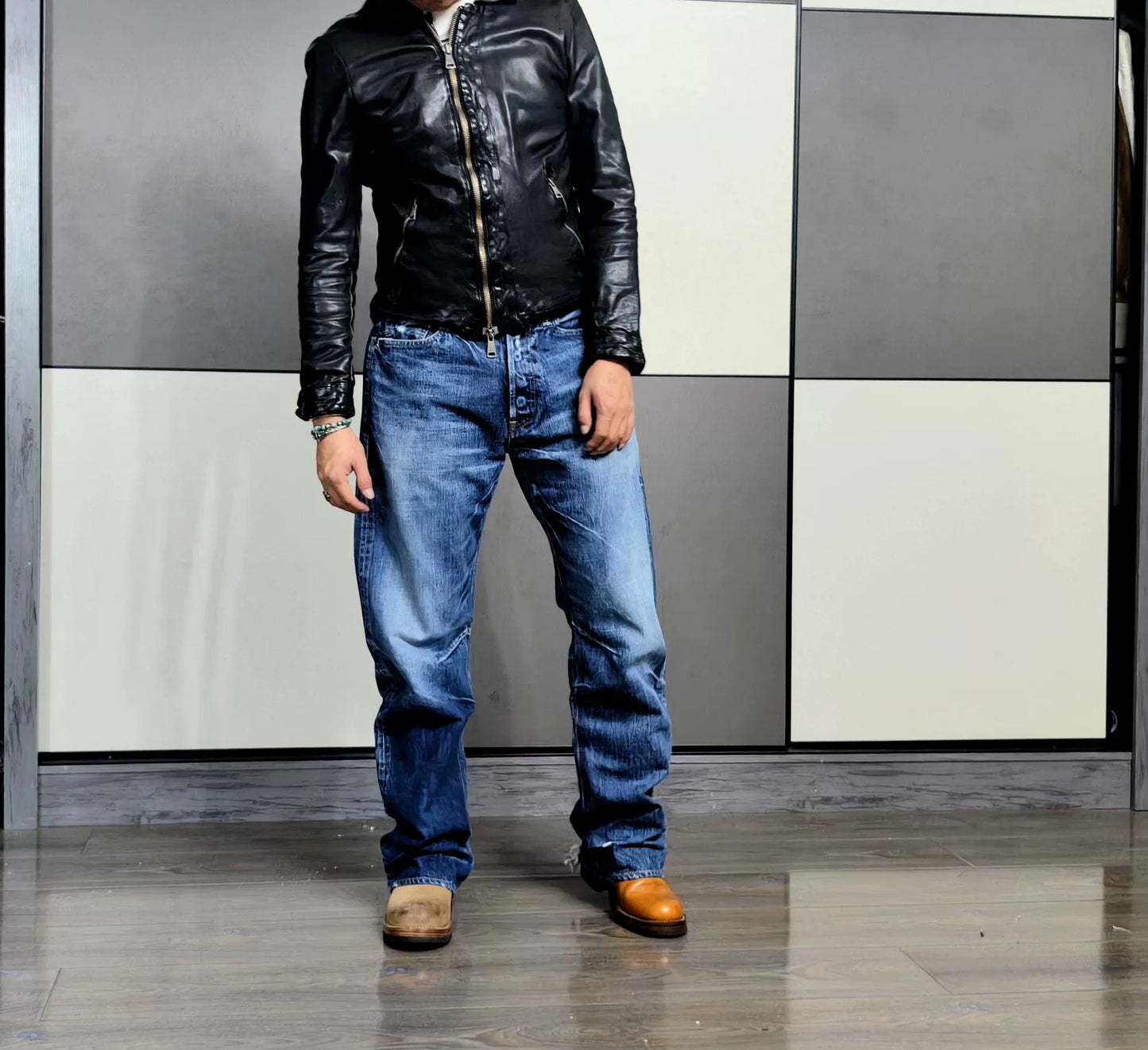 Giorgio Brato Leather Jacket Size 48