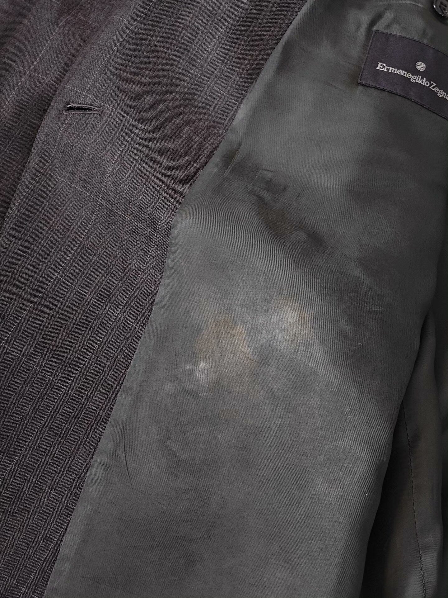 Zegna Gray Double-Breasted Wool Suit