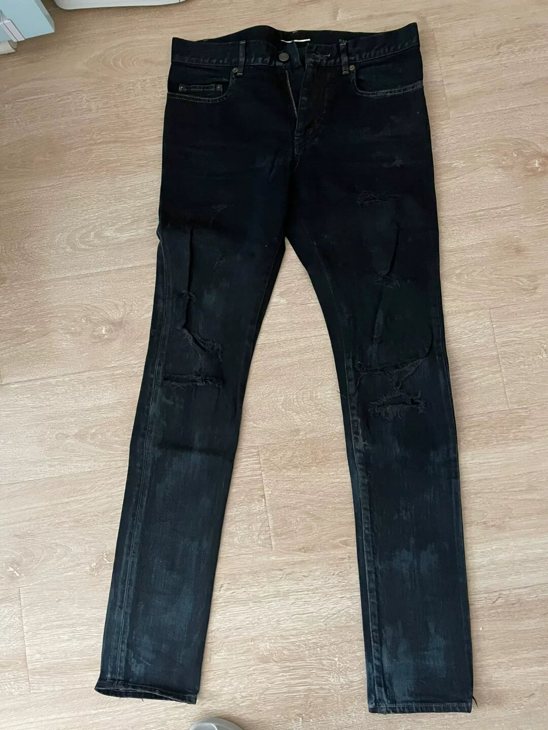 Saint Laurent Distressed Denim Jeans