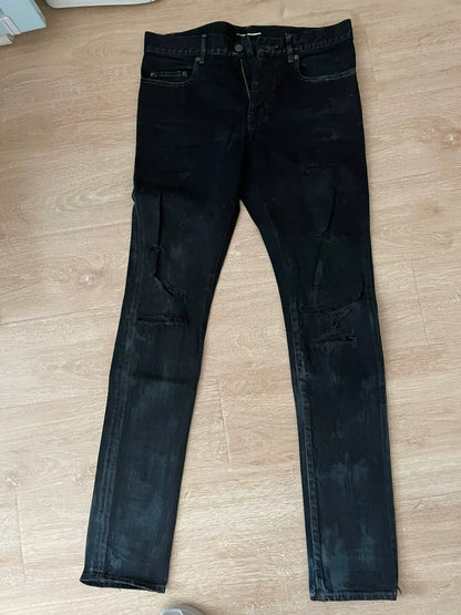 Saint Laurent Distressed Denim Jeans