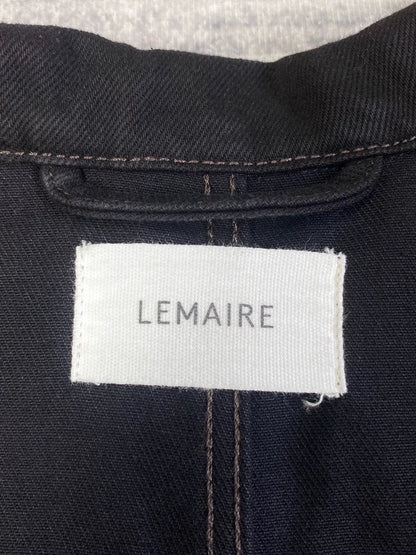 black double-breasted jacket with collar