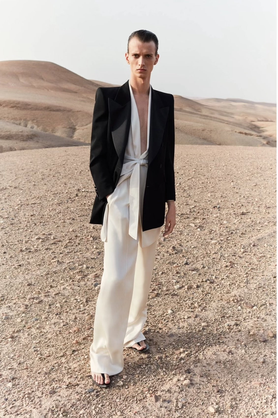 Saint Laurent Silk Wide-Leg Trousers
