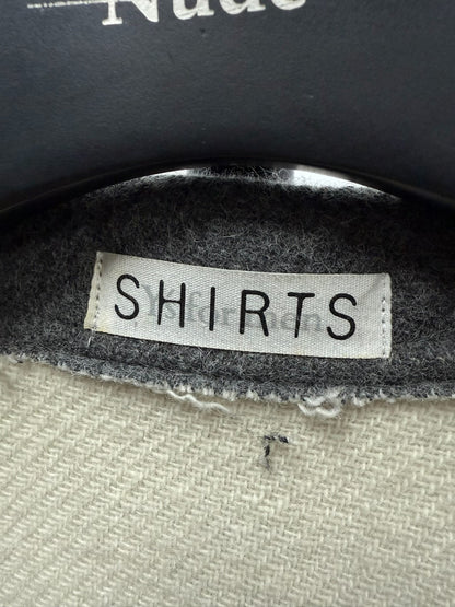 y's for men wool coat with color blocking