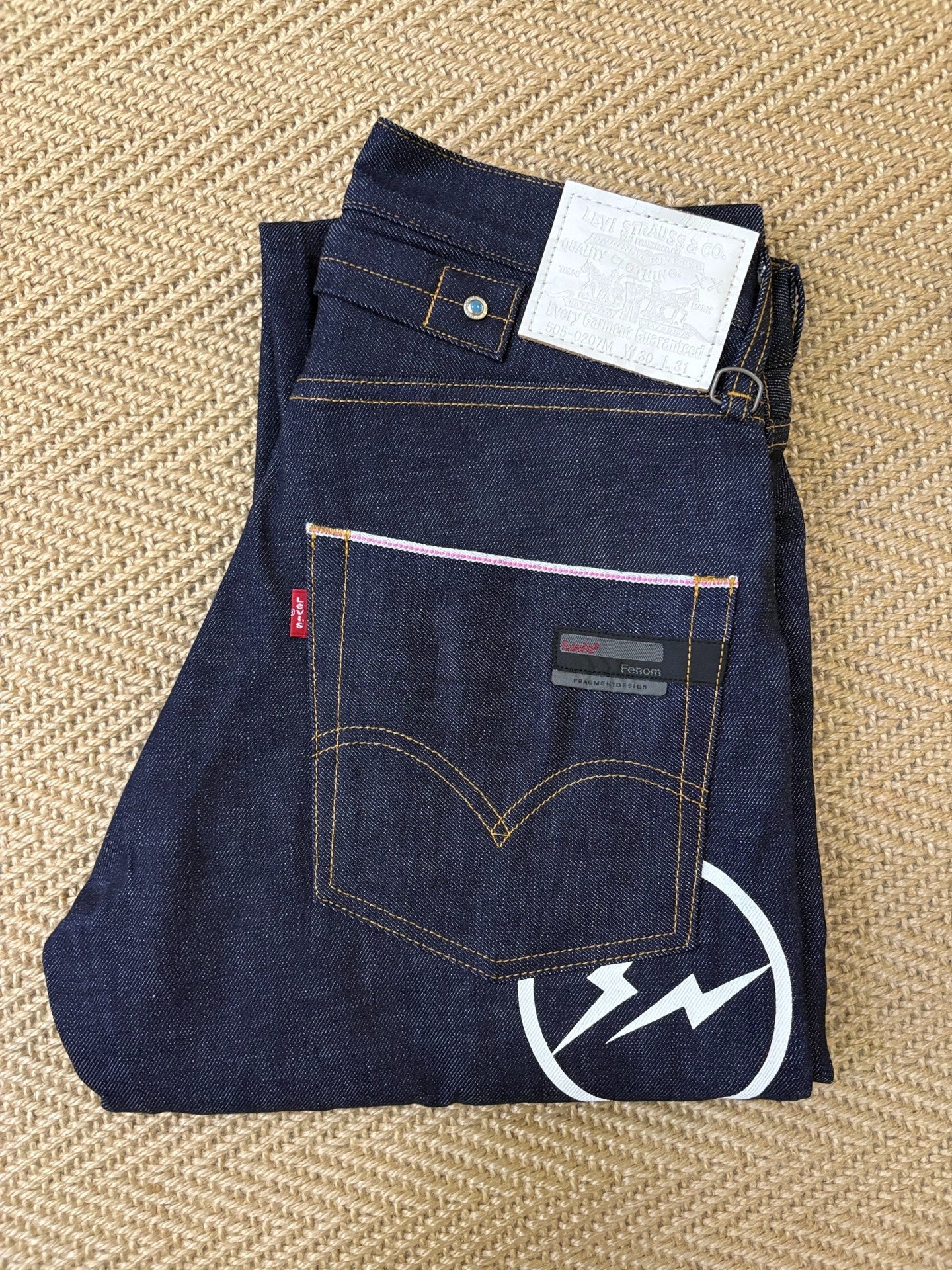 Levi's Fenom Turquoise Accent Heavyweight Raw Jeans