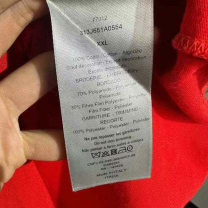 dior erl short sleeve t-shirt in red