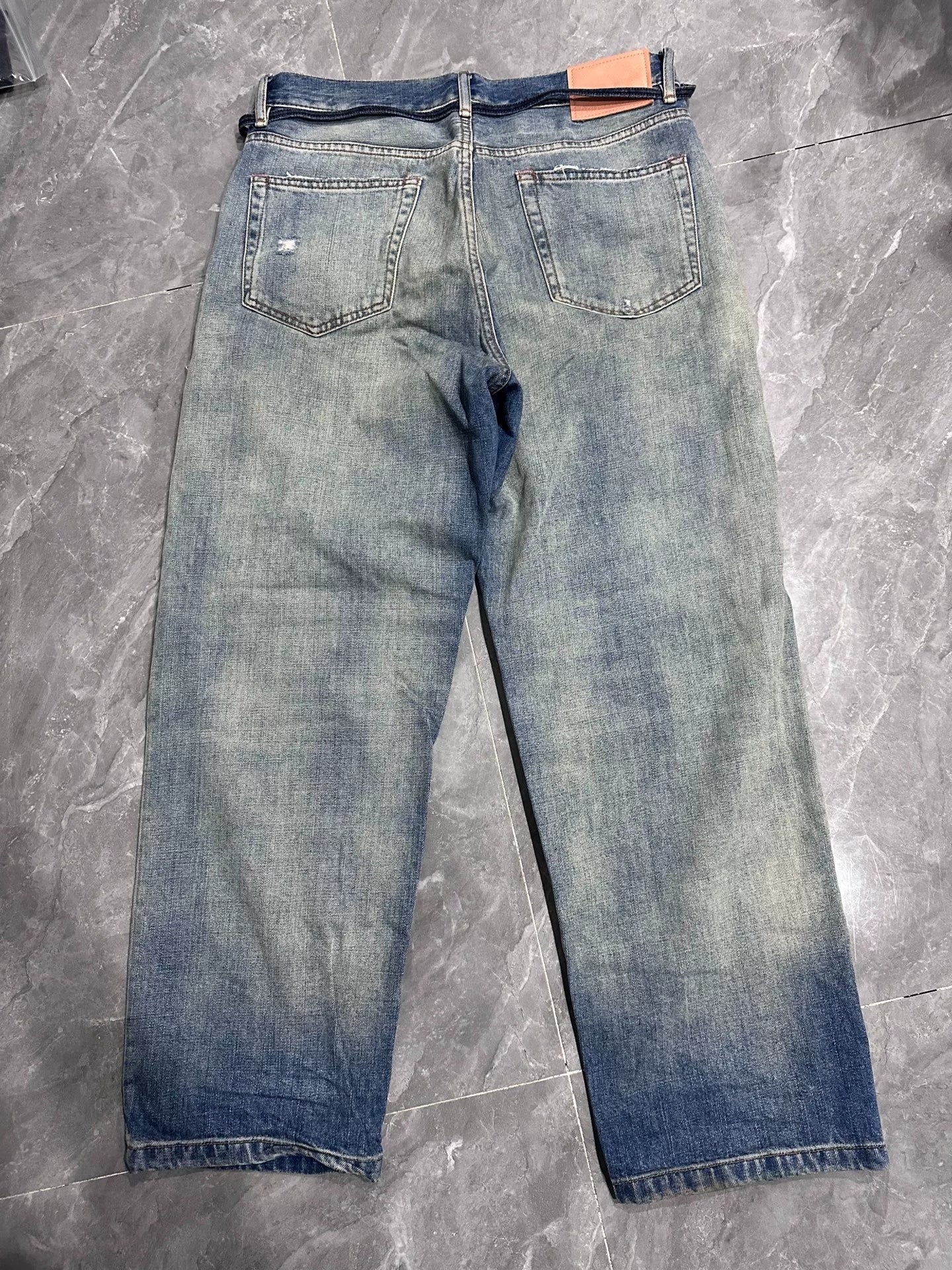 Acne Studios Patchwork Blue Denim Pants