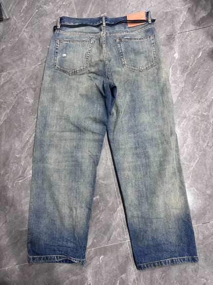 Acne Studios Patchwork Blue Denim Pants