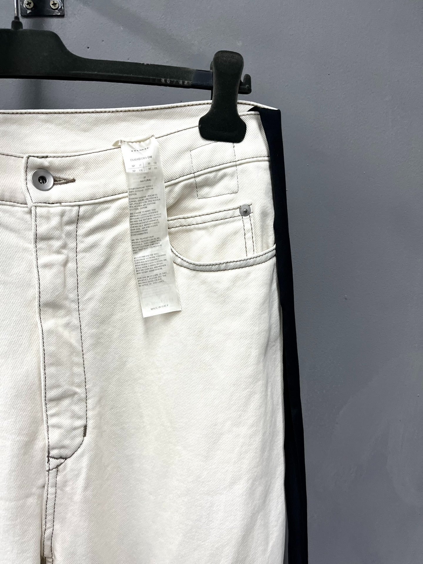 Rick Owens Bolan Bootcut White Jeans