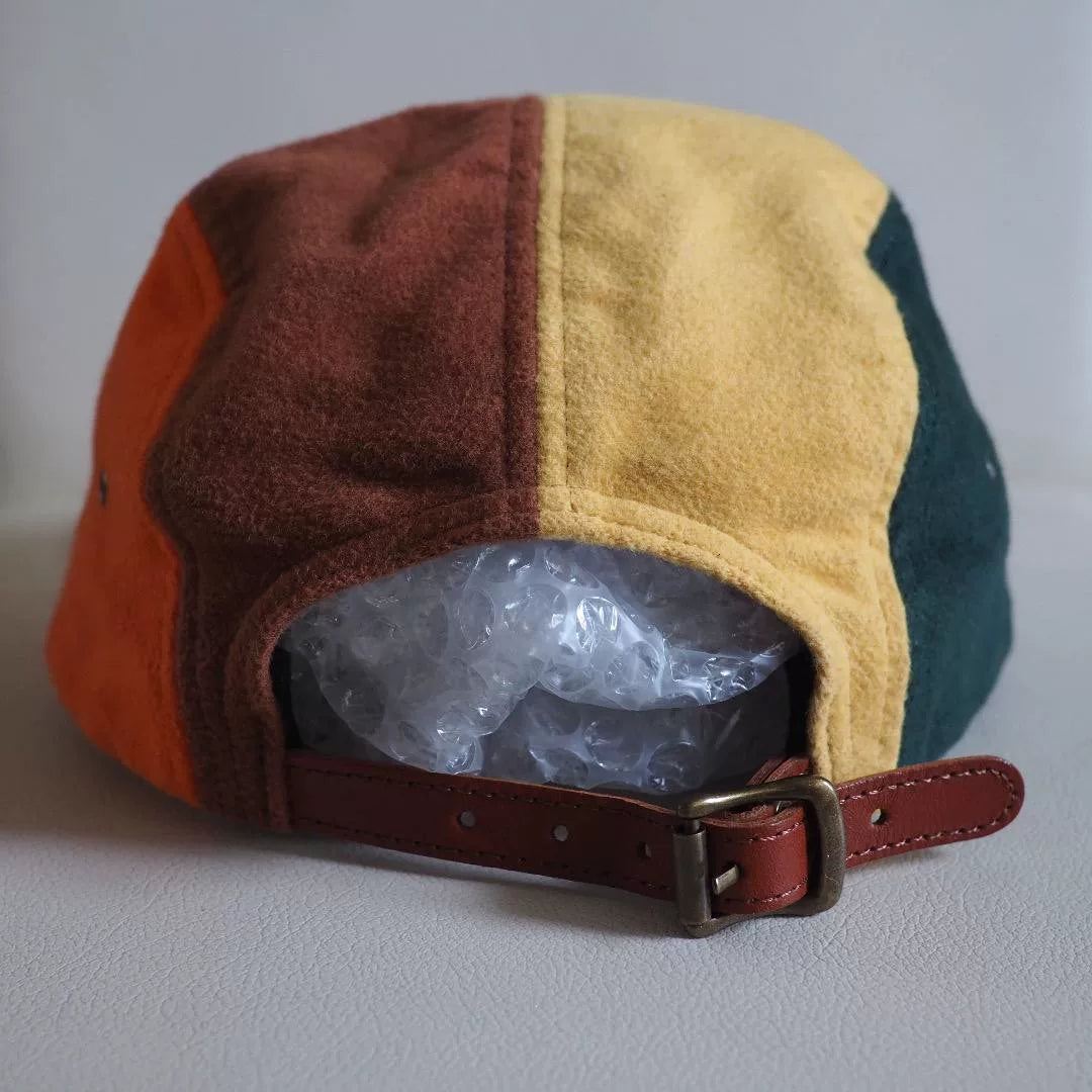 noah multicolor camp cap with leather strap