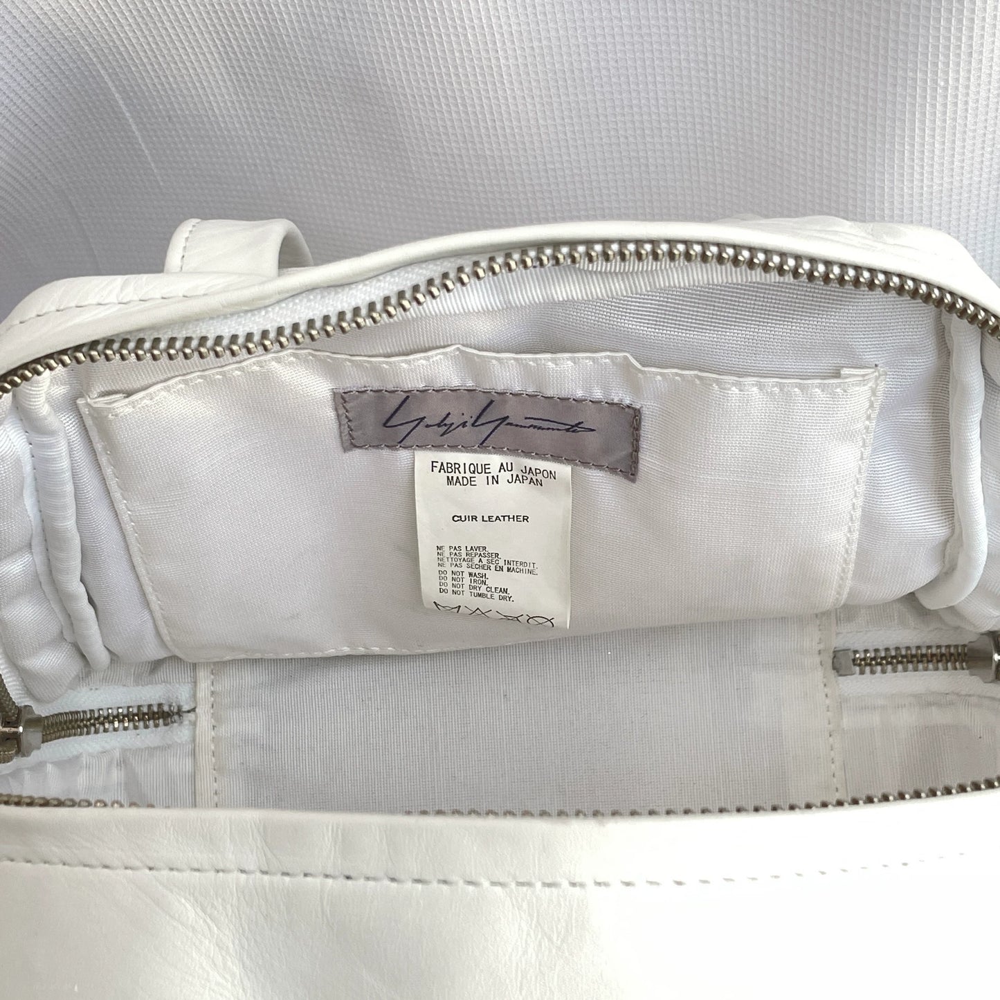 Yohji Yamamoto Leather Square Tote Bag