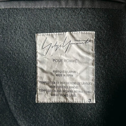 Yohji Yamamoto 04AW Back Zip Leather Collar Jacket
